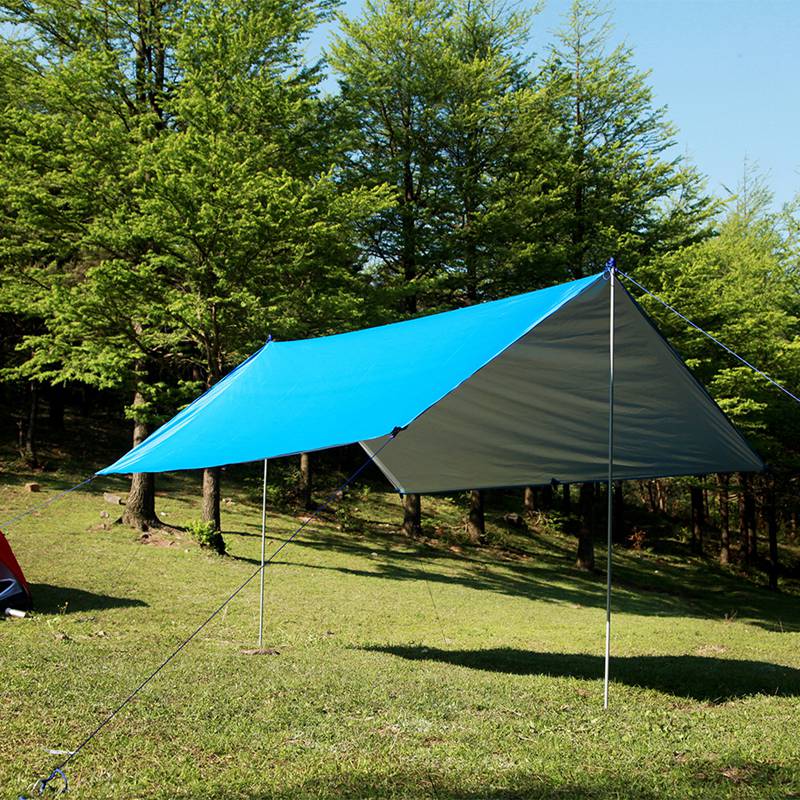 Cheap Goat Tents 1Sets Outdoor Cloth Sunshade Tent Equipments Waterproof Sun Protection Beach Awning Canopy Moisture proof Mat Tents 